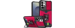 For Samsung s26 Ultra OPTIMUM Magnetic Ring Stand Hybrid Case Cover - Hot Pink