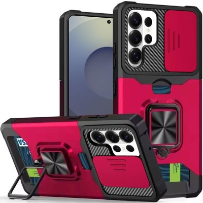 For Samsung s26 Ultra OPTIMUM Magnetic Ring Stand Hybrid Case Cover - Hot Pink