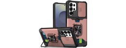 For Samsung s26 Ultra OPTIMUM Magnetic Ring Stand Hybrid Case Cover - Rose Gold