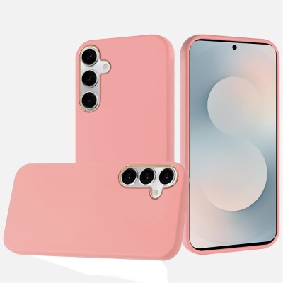For Samsung s26 Ultra Polished Oil Thick Acrylic Metal Button Hybrid Case Cover - Light Pink