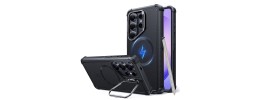 For Samsung s26 Ultra Robust Magnetic Kickstand Hybrid Case Cover - Black