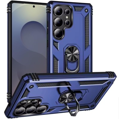For Samsung s26 Ultra Skin Touch Feel HQ [Magnetic Circle] Kickstand Hybrid - Blue