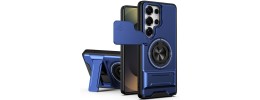 For Samsung s26 Ultra Utter Tough Metal Ring Movable Camera Window Hybrid Case Cover - Navy blue