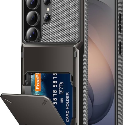 For Samsung s26 Ultra Wallet ID Card Holder Case Cover - Black