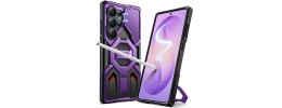 For Samsung s26 Ultra Well Protective Magentic Ring Stand Camera Protective Cover Case - Purple