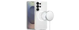 For Samsung s26 Ultra [Magnetic Circle] Smooth Safe Matte Feel Hybrid Case - Clear