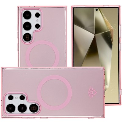For Samsung Galaxy s24 Plus METKASE (Magnetic) Premium Recycled Eco-Friendly GRS IMD Case - Matte Rose Pink