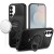For Samsung s26 Plus Car Mount with 2-Ring Stand Hybrid Case - Black