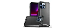 For Apple iPhone XR Rank Tough Strong Modern Fused Hybrid Case Cover - Black