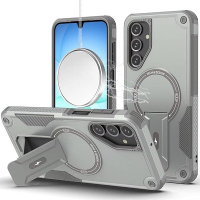For Samsung A17 5G Sturdy Bracket Kickstand Magnetic Hybrid - Grey