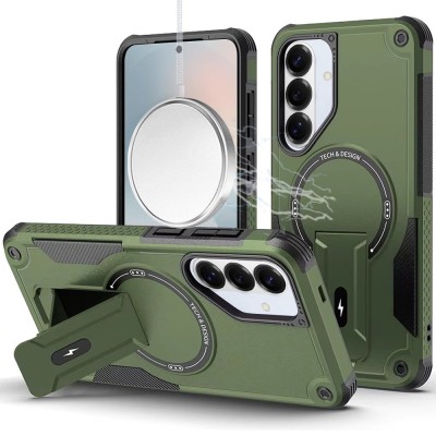For Samsung s26 Sturdy Bracket Kickstand Magnetic Hybrid - Midnight Green