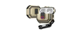 For AirPods Pro Switch Button Hybrid with Belt Loop - Gold
