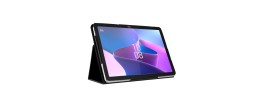 For TMobile Revvl Tab 2 Tablet Premium PU Vegan Kickstand Case Cover - Black