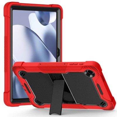 For TMobile Revvl Tab 2 Tablet Premium PU Vegan Kickstand Case Cover - Red