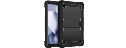 For TMobile Revvl Tab 2 Tough Tablet Strong Kickstand Hybrid Case Cover - Black