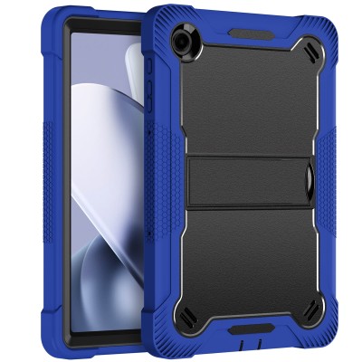 For TMobile Revvl Tab 2 Tough Tablet Strong Kickstand Hybrid Case Cover - Dark Blue