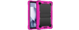 For TMobile Revvl Tab 2 Tough Tablet Strong Kickstand Hybrid Case Cover - Hot Pink