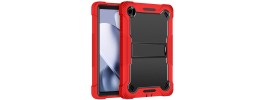 For TMobile Revvl Tab 2 Tough Tablet Strong Kickstand Hybrid Case Cover - Red