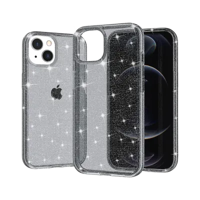 For Apple iPhone XR Glitter Ultra Thick 3mm Transparent Hybrid Case Cover - Smoke