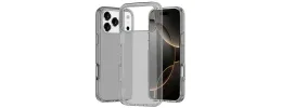 For iPhone 17 Pro Max Sturdy Ultra Thick 3mm Transparent Hybrid  Case Cover - Smoke