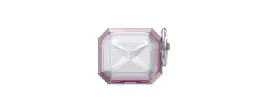 For AirPods Pro2 (2022 2nd Version) 3mm Thick Transparent TPU with Colored Edge Case Cover - Hot Pink