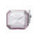 For AirPods Pro2 (2022 2nd Version) 3mm Thick Transparent TPU with Colored Edge Case Cover - Hot Pink