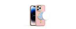 For iP15 Pro Max Ultimate Quality PU Leather Hybrid Case Cover - Pink