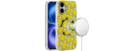 For iPhone 17 Air [Magnetic] Double Layer Design IMD Case  Smiley Faces