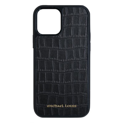 For iP13 Pro Croc Bling Case - Black