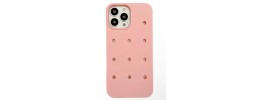 For iP13 Pro Croc Bling Case - Pink