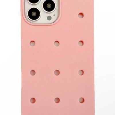 For iP13 Pro Croc Bling Case - Pink
