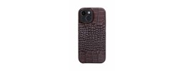 For iP14 Plus Croc Bling Case - Brown