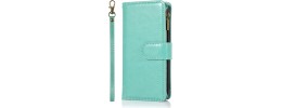 For iP15 Pro Max ELEGANT Wallet Case ID Money Holder Case Cover - Teal
