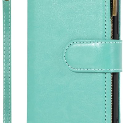 For iP15 Pro Max ELEGANT Wallet Case ID Money Holder Case Cover - Teal