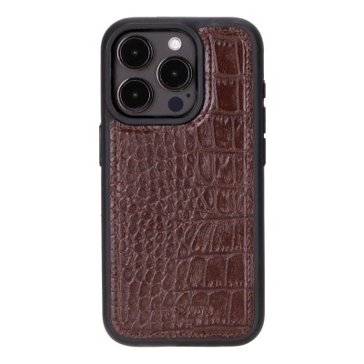 For iP15 Croc Bling Case - Brown