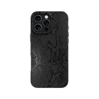 For iP15 Plus Croc Bling Case - Black
