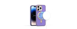 For iP15 Pro Max Ultimate Quality PU Leather Hybrid Case Cover - Light Purple
