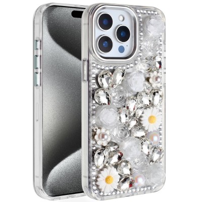 For iP15 Pro Max Bling Hybrid Case Cover - C