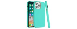 For iP15 Pro Max Classy Slick Chromed Around Hybrid Case Cover - Light Blue