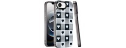 For iP15 Pro Max Double Layer Design IMD TPU Case - Checker Hearts