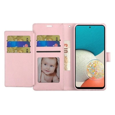 For iP15 Pro Max ELEGANT Wallet Case ID Money Holder Case Cover - Rose Gold