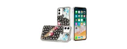 For iP15 Pro Max Full Diamond with Ornaments Case Cover - Smoke Exquisite Garden