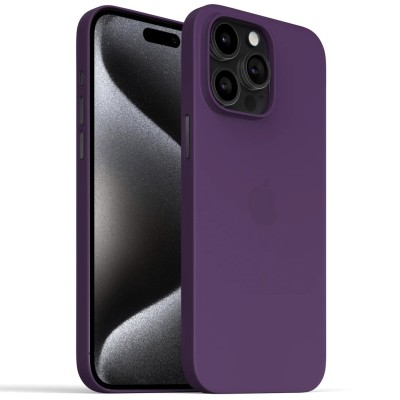 For iP15 Pro Max Gem Glitter Diamond Transparent Hard Colorful TPU Hybrid Case - Dark Purple