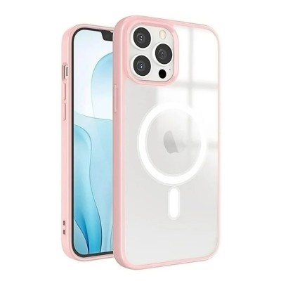 For iP15 Pro Max Glitter Ultra Thick 3mm Transparent Hybrid Case Cover - Pink