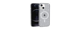 For iP15 Pro Max Glitter Ultra Thick 3mm Transparent Hybrid Case Cover - Smoke