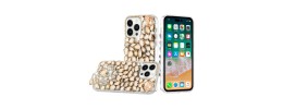 For iP15 Pro Max Jewel Full Diamond Bling Case Cover - Gold