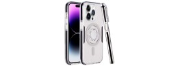 For iP15 Pro Max METKASE New Premium [MAGNETIC CIRCLE] Shockproof Raised Camera Protection Hybrid - Clear