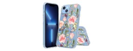 For iP15 Pro Max METKASE PremiumÃ‚Â Exquisite Design Hybrid in Slide-Out Package - Tropical Romantic Colorful Roses Floral