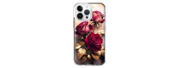 For iP15 Pro Max METKASE Premium RANK Design Fused Hybrid in Slide-Out Package - Tropical Romantic Colorful Roses Floral