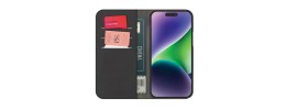 For iP15 Pro Max METKASE Wallet PU Vegan Leather ID Card Money Holder with Magnetic Closure in Slide-Out Package - Black